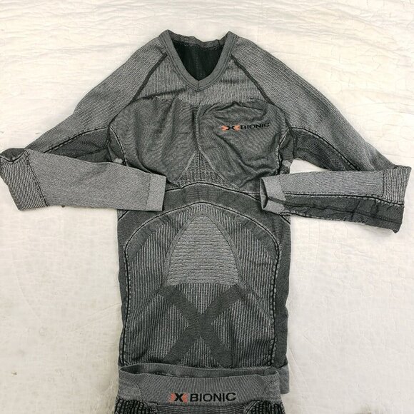 X Bionic Set Thermo Shirt Pants Compression Suit PV 1.0 S/M Small Medium Gray - Picture 4 of 8